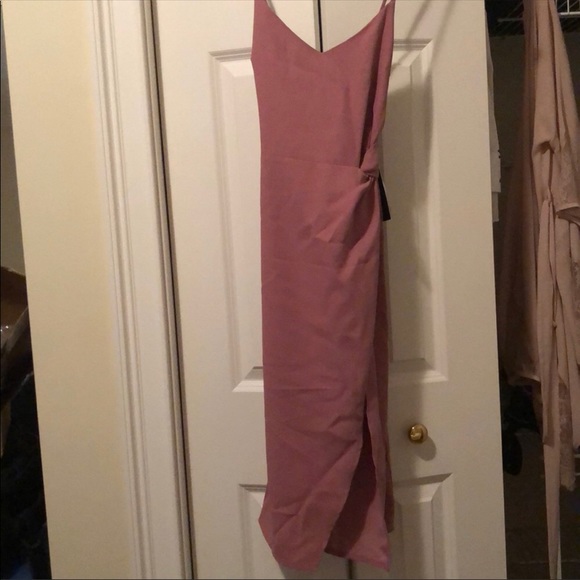 Lulus making eyes at you mauve midi dress - Picture 4 of 4